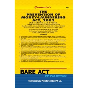Commercial's The Prevention of Money Laundering Act, 2002 Bare Act 2023